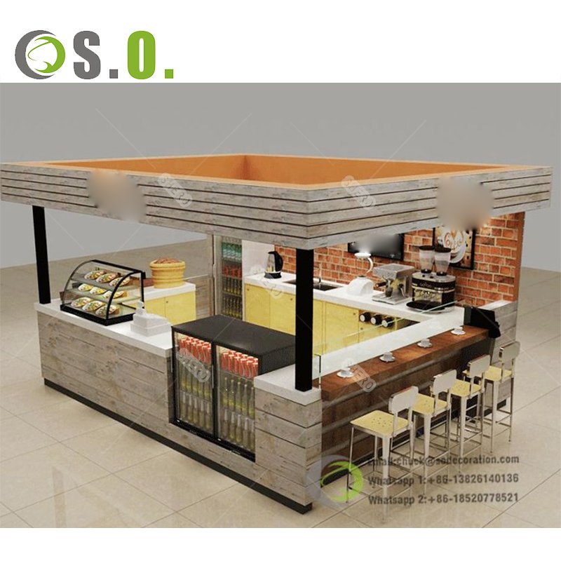 Manufacturer Custom Outdoor Hot Fast Food Stall Kiosk Street Retail Kiosk for Sale