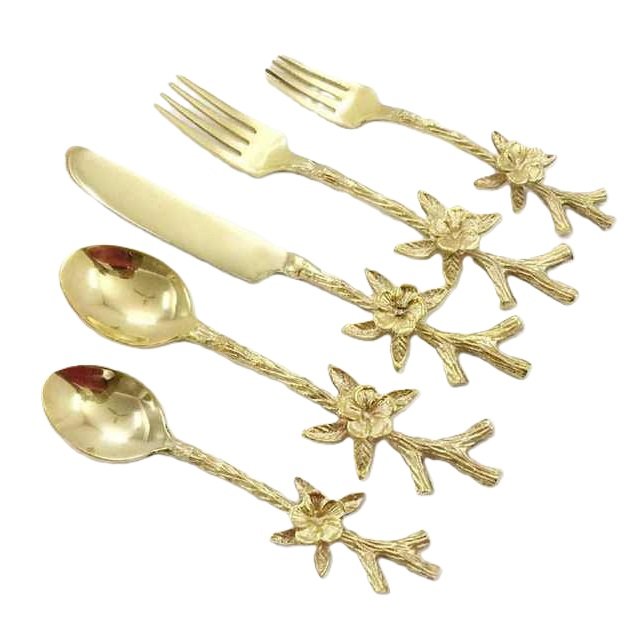Handmade Leaf Design Handle Cake Knife Server By United Handicrafts