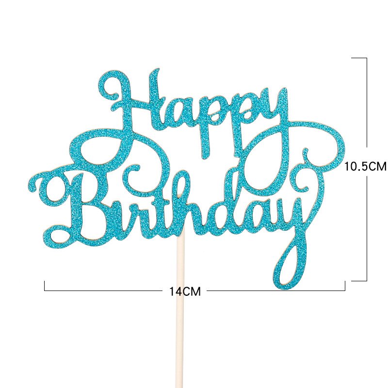 Wholesale Stock Factory Price Happy Birthday Cake Toppers Paper Cake Topper Decoration