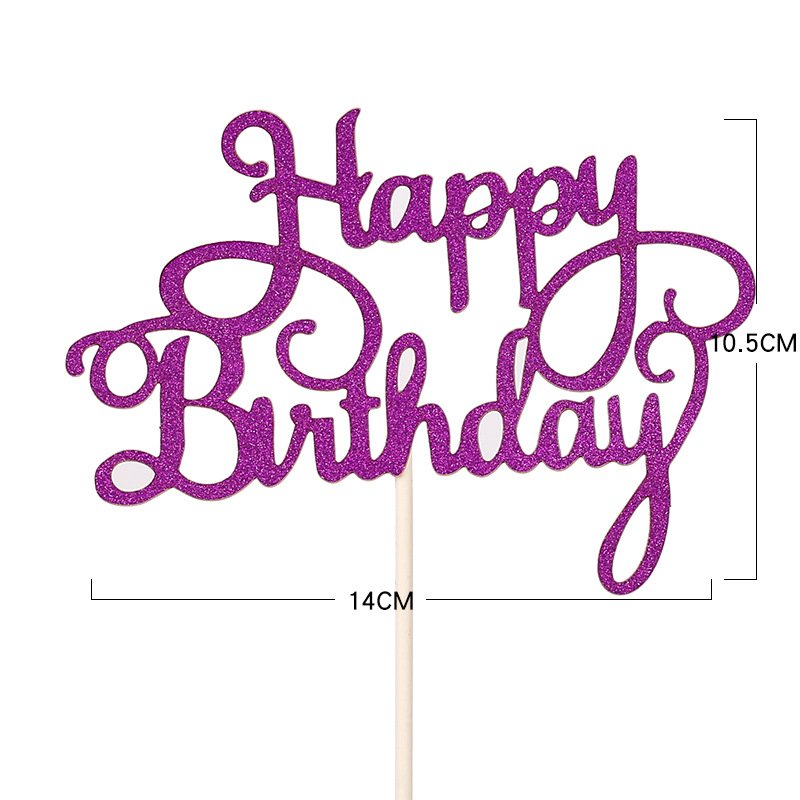 Wholesale Stock Factory Price Happy Birthday Cake Toppers Paper Cake Topper Decoration