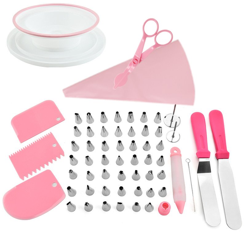 Bakest 73 Pcs Plastic Tools Set Cake Decorating Supplies Cake Handmade Baking PC Pastry Tools Nozzles Piping Tips Kit Sets