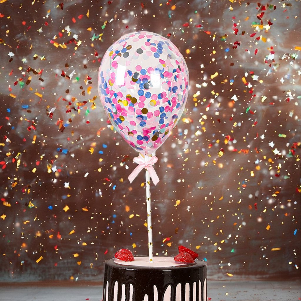 6\" Sequin Balloon for Birthday Party Decorations Dessert Table Plug-In 10 Pack Cake Decorating Supplies