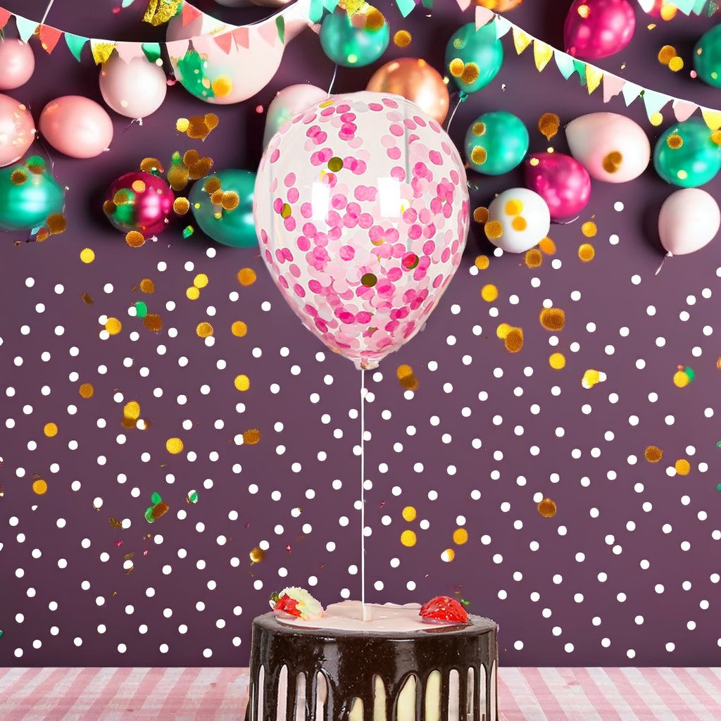 6\" Sequin Balloon for Birthday Party Decorations Dessert Table Plug-In 10 Pack Cake Decorating Supplies