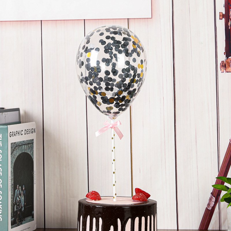 6\" Sequin Balloon for Birthday Party Decorations Dessert Table Plug-In 10 Pack Cake Decorating Supplies