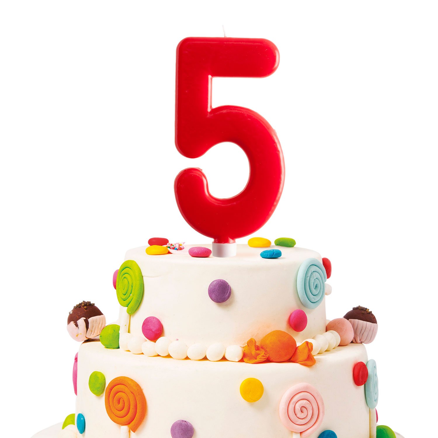 DISPLAY 5 GIANT BIRTHDAY PARTY AND CAKE DECORATION CANDLES N5 15CM CAKE DECORATION SUPPLIES