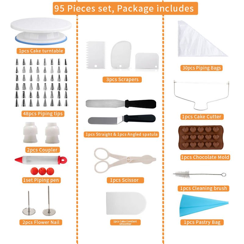 Hot selling Cake Tool Box And Accessories Complete Baking Set Bakery For Decoration Decorating Design Tool Supplies