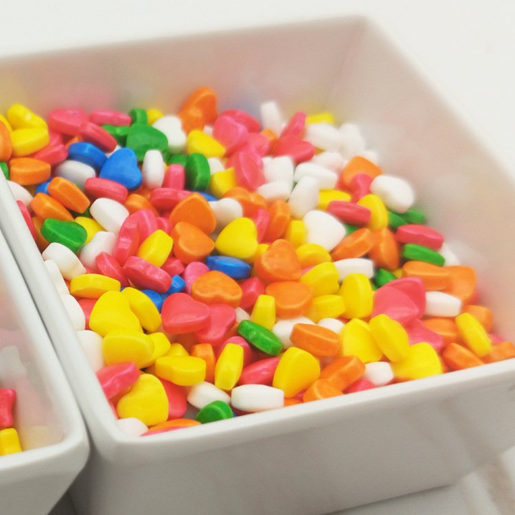 Spot Wholesale baking ingredient Star Heart shape sugar pearls 500g bag Valentine Day cake decor supplies sugar beads sprinkles
