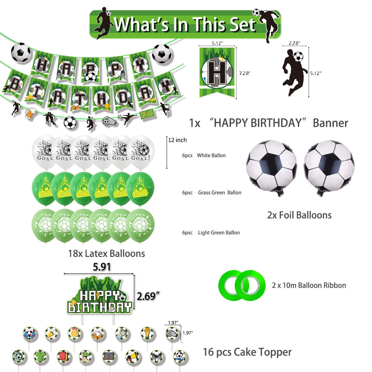 Football Sport Boy Birthday Party Supplies Balloons Baby Shower Kids Ball Soccer Theme Cake Topper Decorations Globos K0095