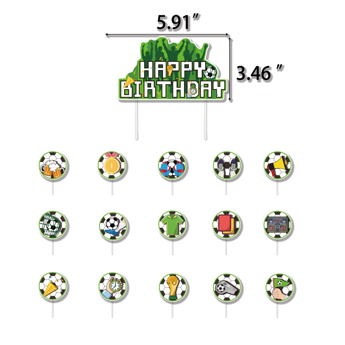 Football Sport Boy Birthday Party Supplies Balloons Baby Shower Kids Ball Soccer Theme Cake Topper Decorations Globos K0095
