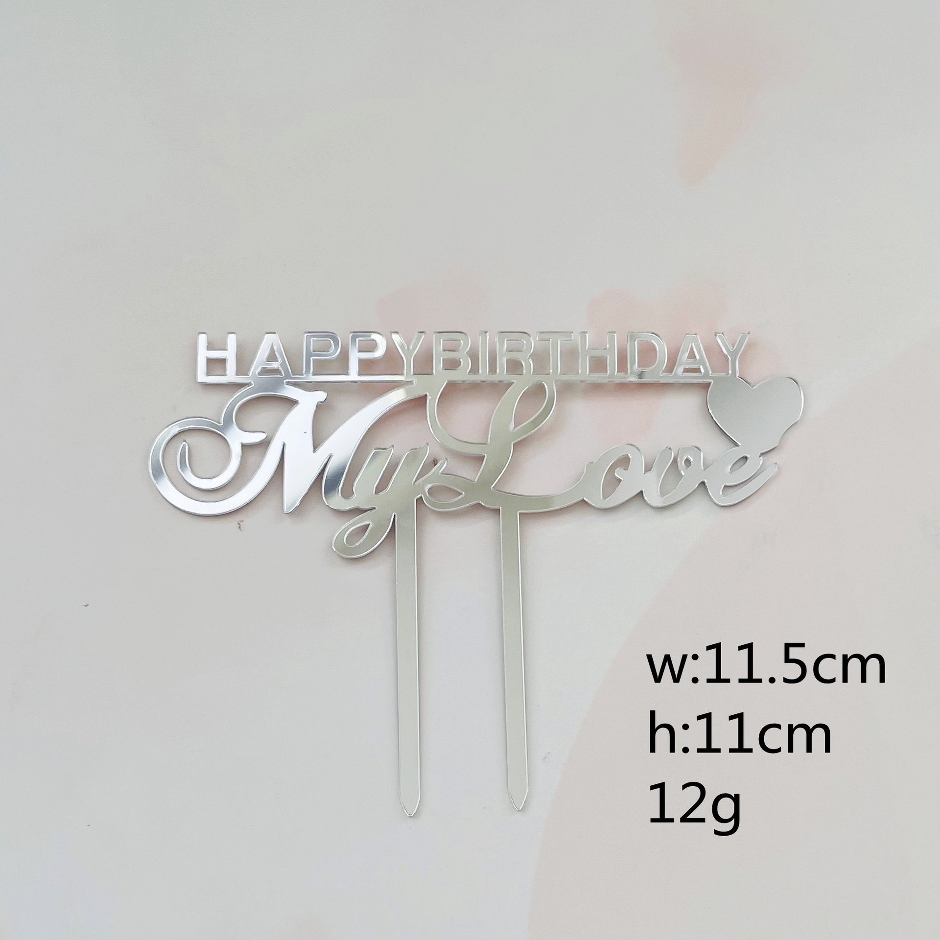Happy valentine's day acrylic cake topper wedding anniversary cake topper party cake decorations HAPPY BIRTHDAY my love