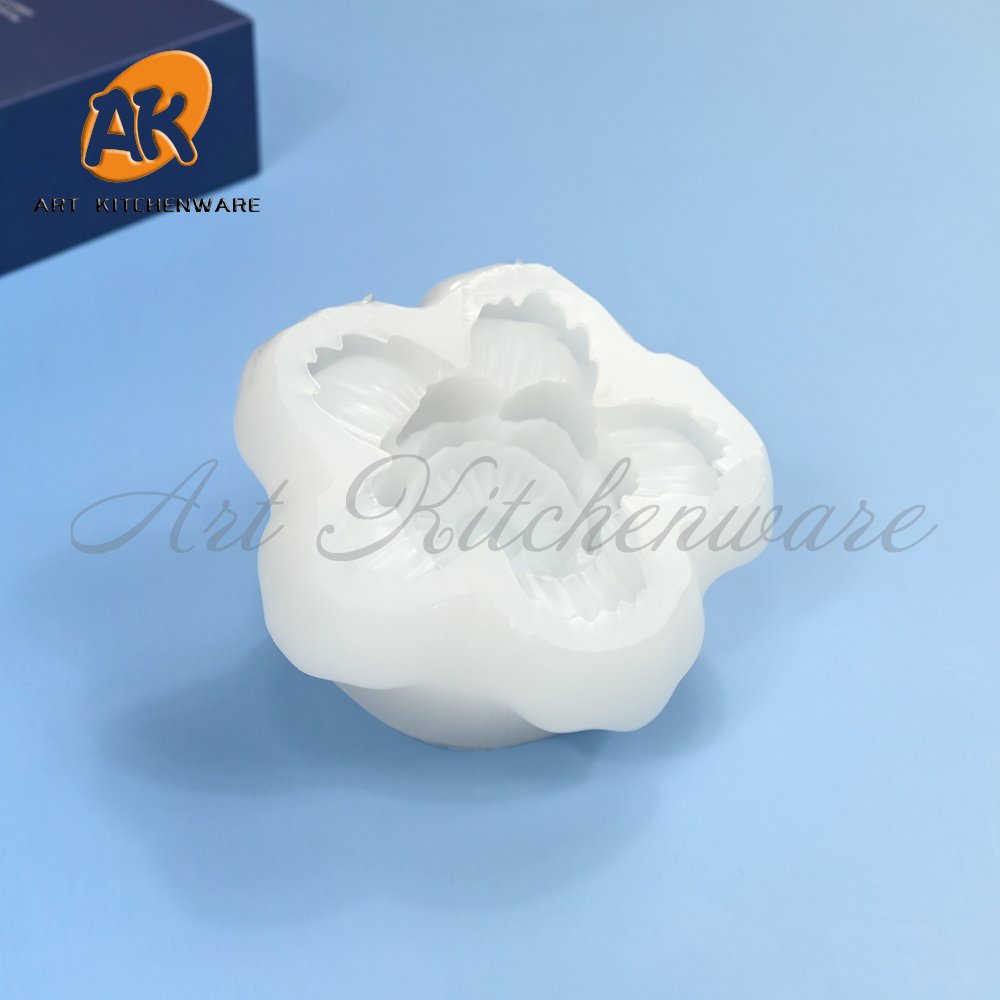 AK Custom 3d Lotus Silicone Candle Mold for Candles Soap Chocolate Molds DIY Plaster Ornaments Art Cake Decorations Pastry Mould