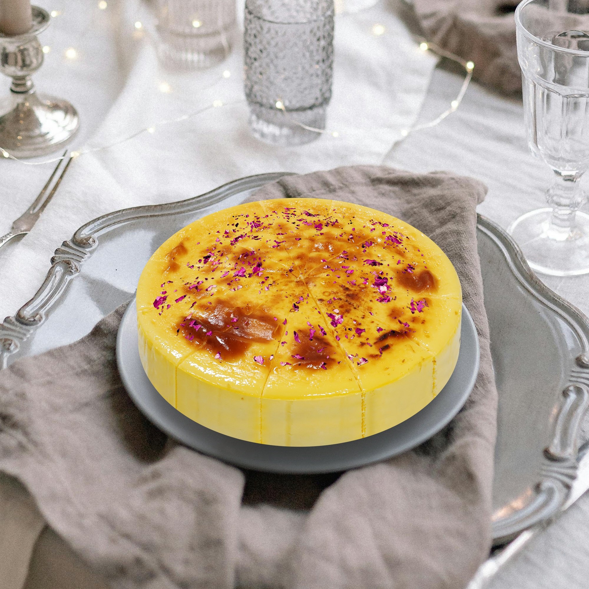 Mousse E-commerce Restaurant Snack 8-inch Rose Basque Cake