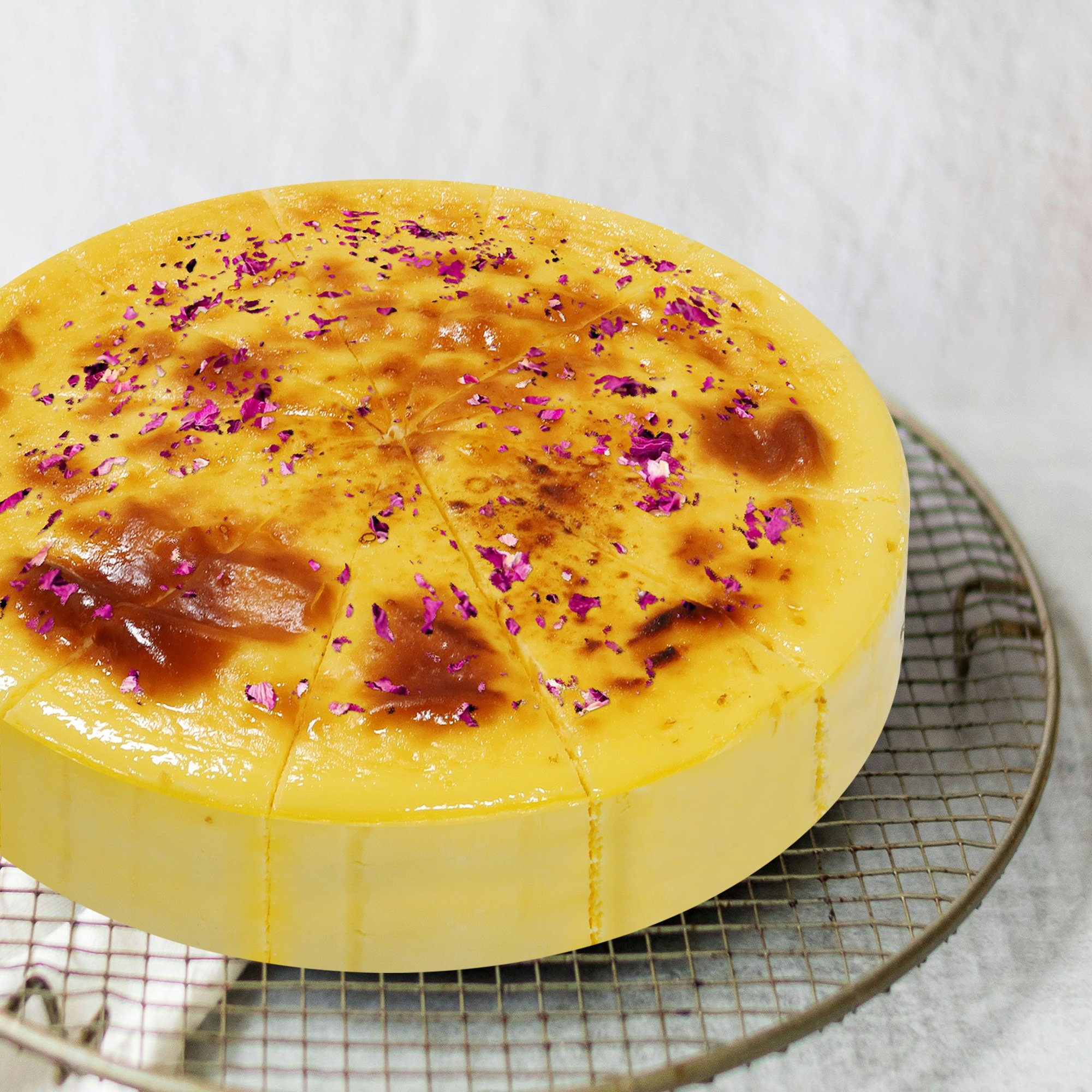 Mousse E-commerce Restaurant Snack 8-inch Rose Basque Cake