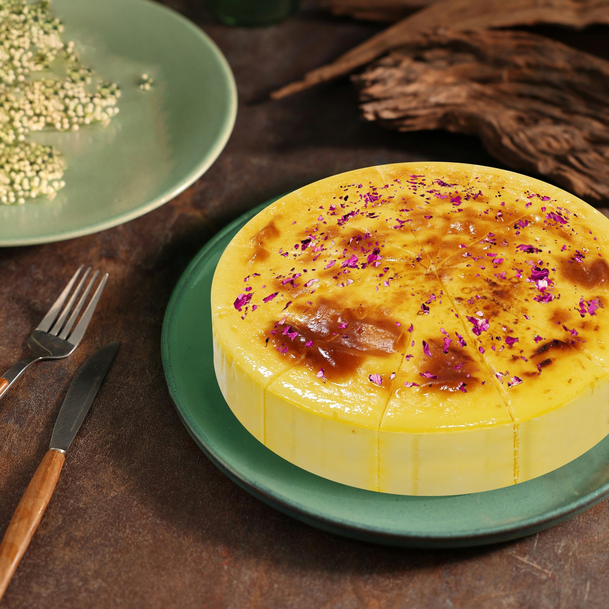 Mousse E-commerce Restaurant Snack 8-inch Rose Basque Cake