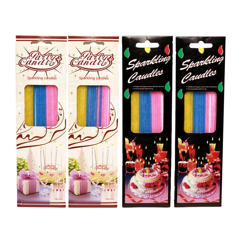 New Arrivals 18 pcs Sparkling Candles Colorful Cake Candles for Birthday Cake Topper Decoration Birthday Party Props
