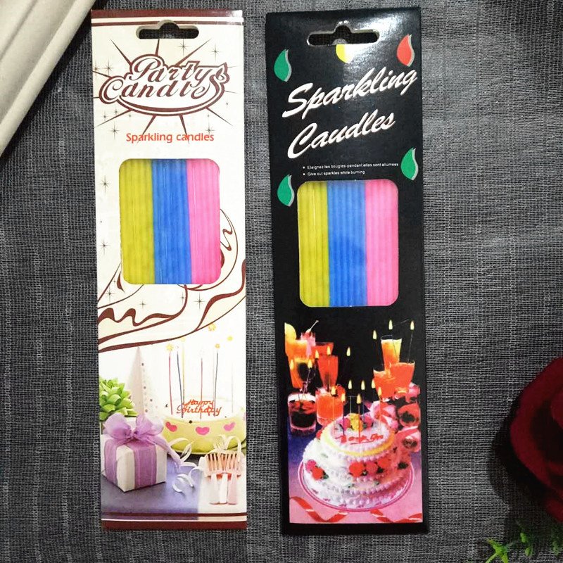 New Arrivals 18 pcs Sparkling Candles Colorful Cake Candles for Birthday Cake Topper Decoration Birthday Party Props