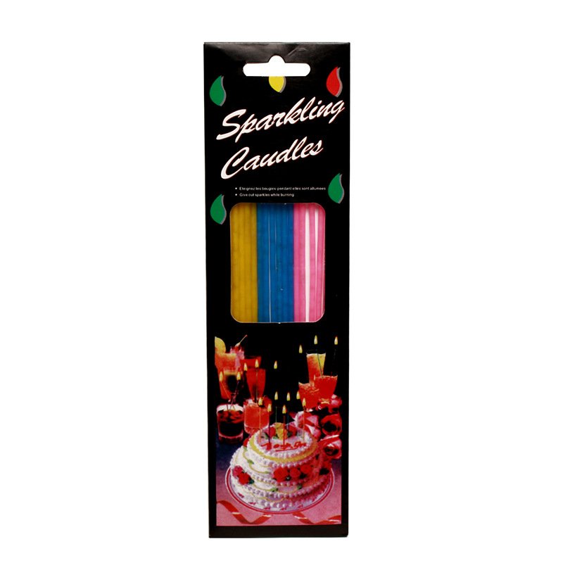 New Arrivals 18 pcs Sparkling Candles Colorful Cake Candles for Birthday Cake Topper Decoration Birthday Party Props
