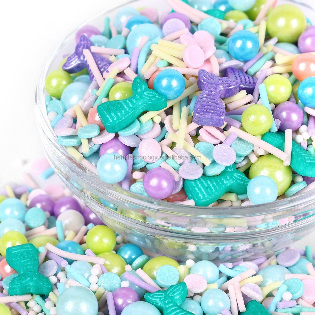 100g Cake Shaped Bottle Bakery Supplies Sugar Sprinkles Comestibles Mermaid Tails Cake Sprinkles Edible Decoration for Cake Art