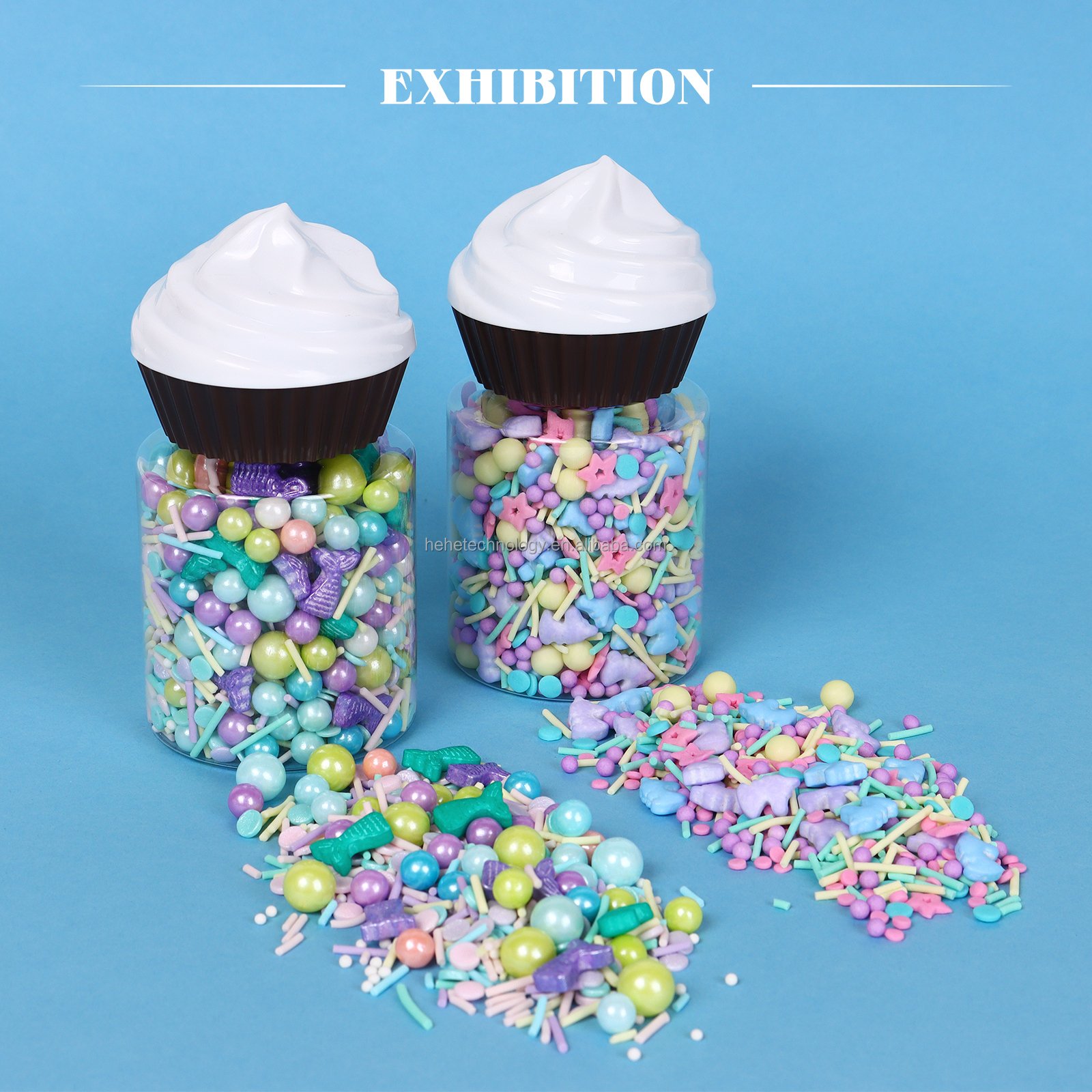100g Cake Shaped Bottle Bakery Supplies Sugar Sprinkles Comestibles Mermaid Tails Cake Sprinkles Edible Decoration for Cake Art
