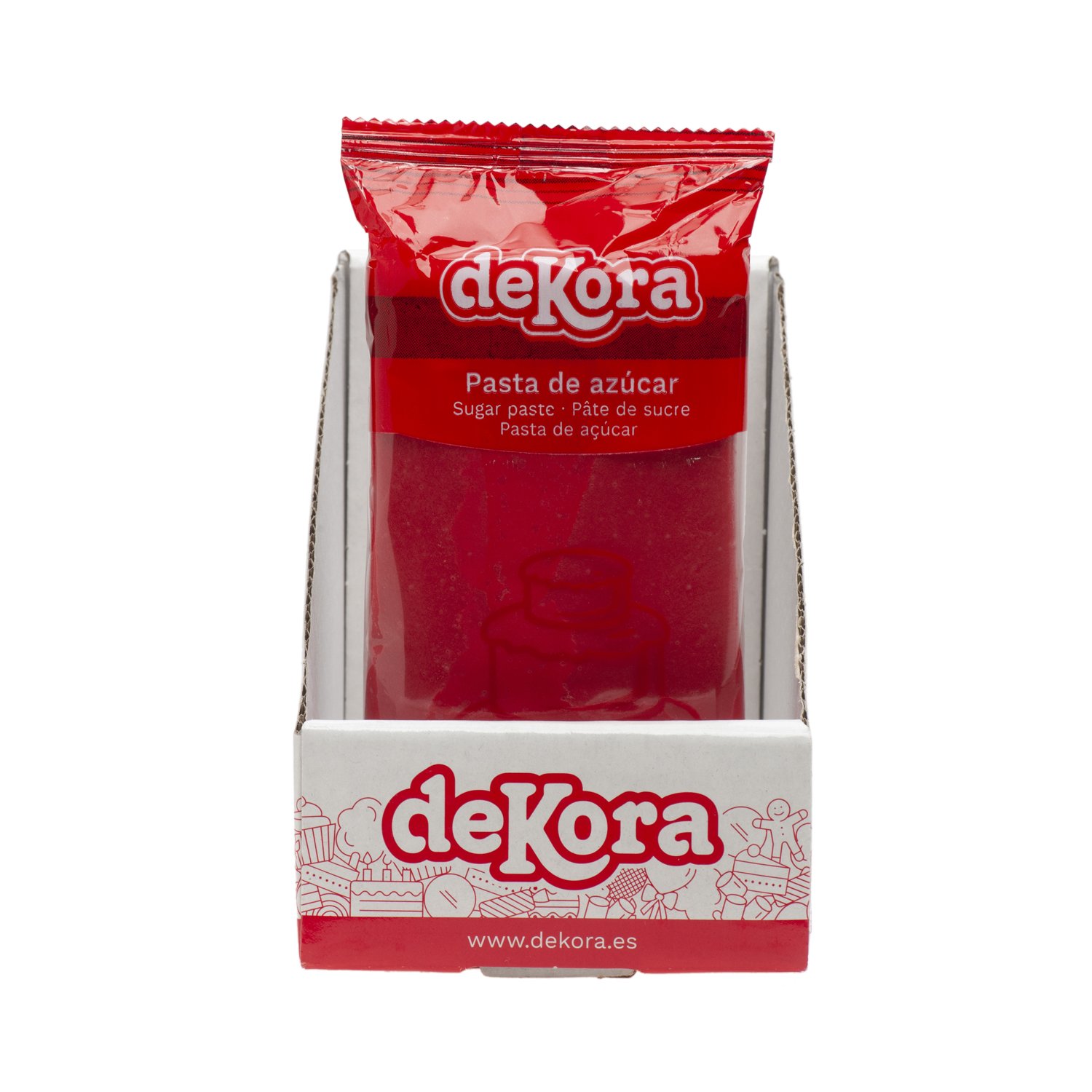 Dekora Brand Display Of 6 250G Edible Red Sugar Paste Fondant Perfect For Cake Topping Decorating