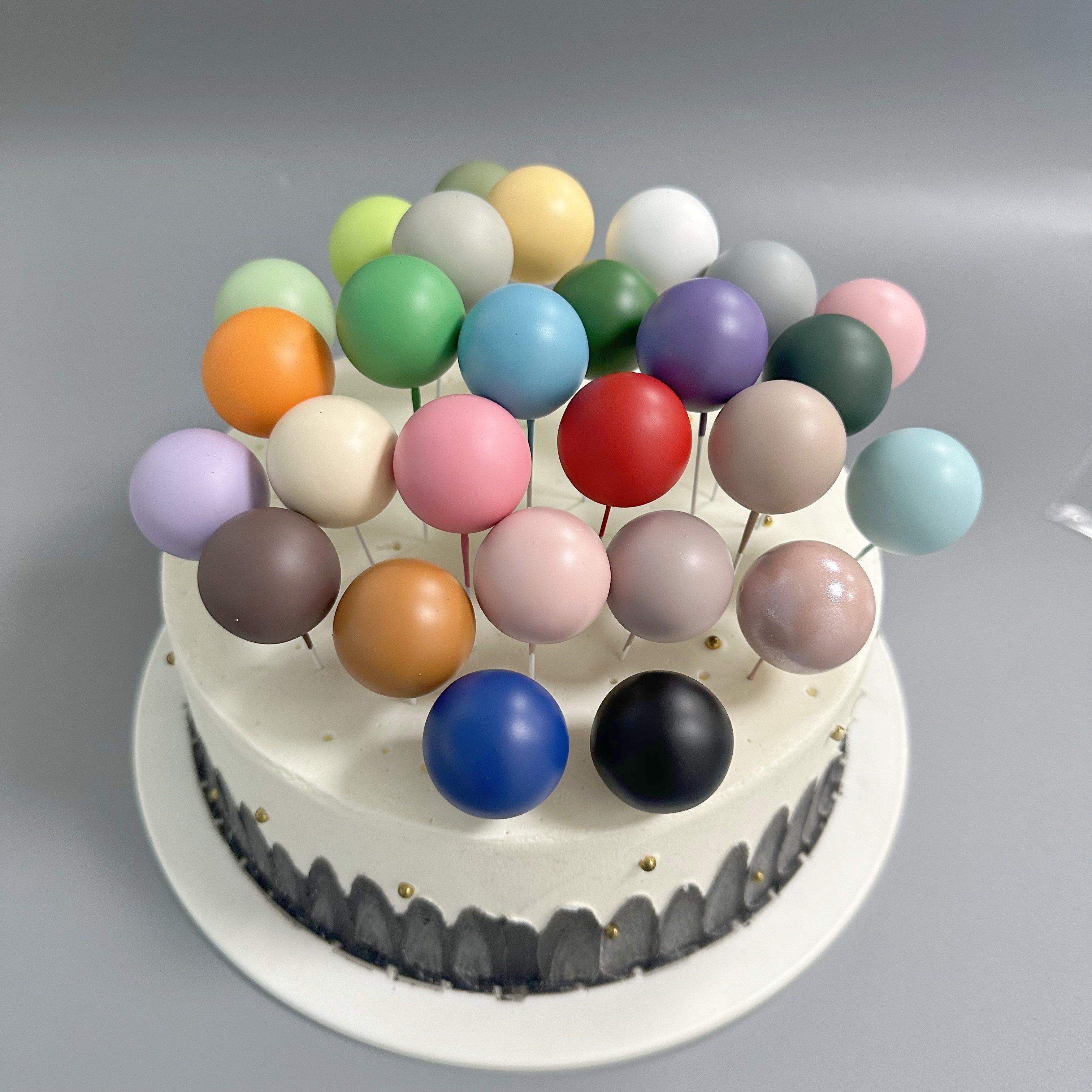 2024 NEW 20pcs mixed ball one bag Birthday cake decoration Matte macaron ball baking foam wholesale factory party supplies
