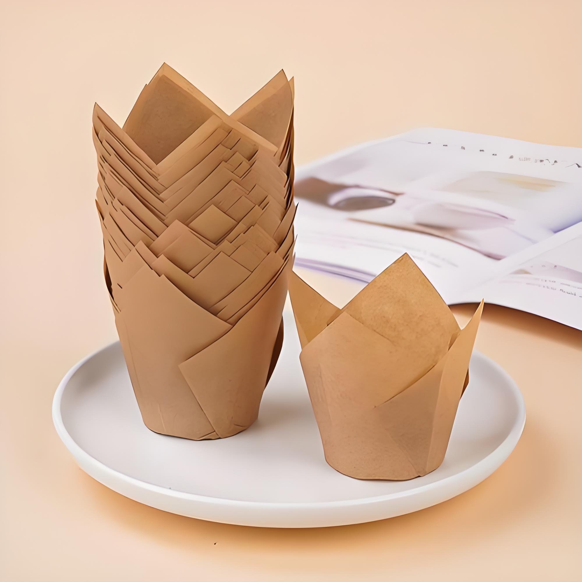Hot Products Bakery supply single wall pleated white glassine paper for cupcake liners