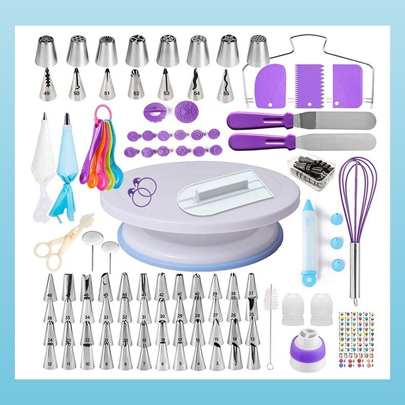 137pcs cake decorating kits Cake Turntable pastry tools for kitchen DIY cake baking tools Icing Baking Nozzles Piping Bags sets