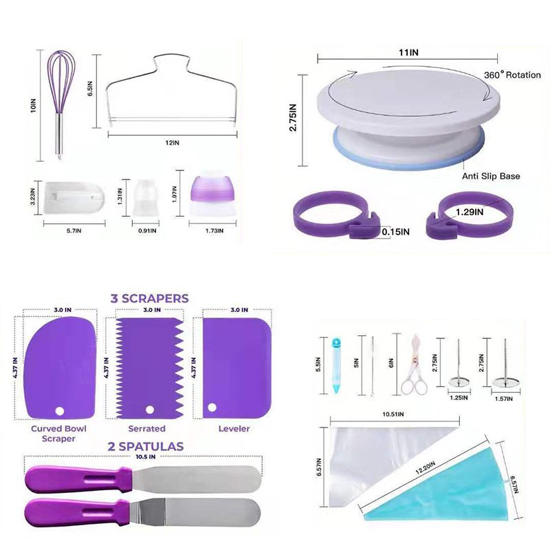 137pcs cake decorating kits Cake Turntable pastry tools for kitchen DIY cake baking tools Icing Baking Nozzles Piping Bags sets