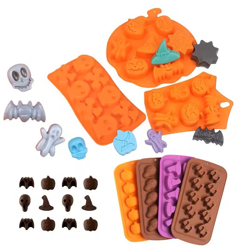 Halloween Supplies Pumpkin Shape Silicone Mold Baking Cake Pastry Tools Cake Decorating Tools Funny Shape Halloween Silicon Mold