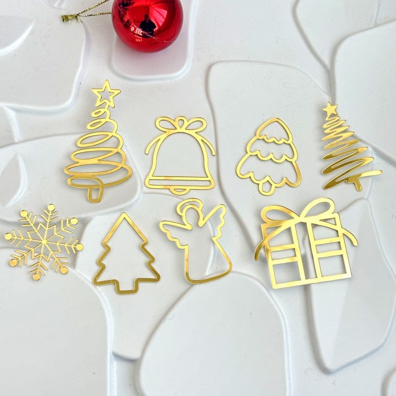 Ins Wind Christmas Gift Bells Old Man Cake Side Decoration Christmas Cupcake Decoration Christmas Cake Toppers