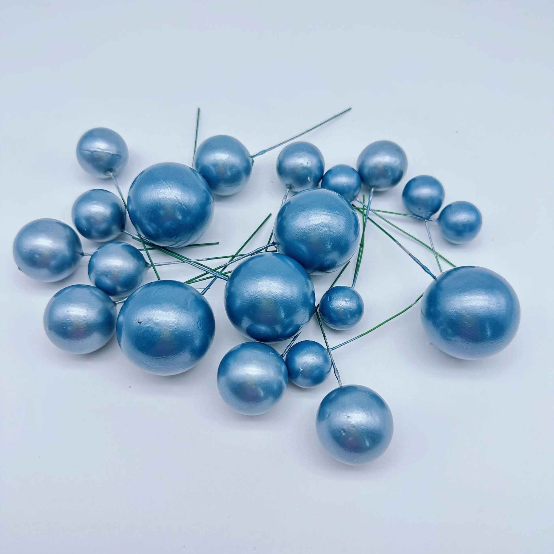 baking cake decoration wholesale factory party supplies 20pcs mixed ball one bag Birthday topper Flash pastel ball
