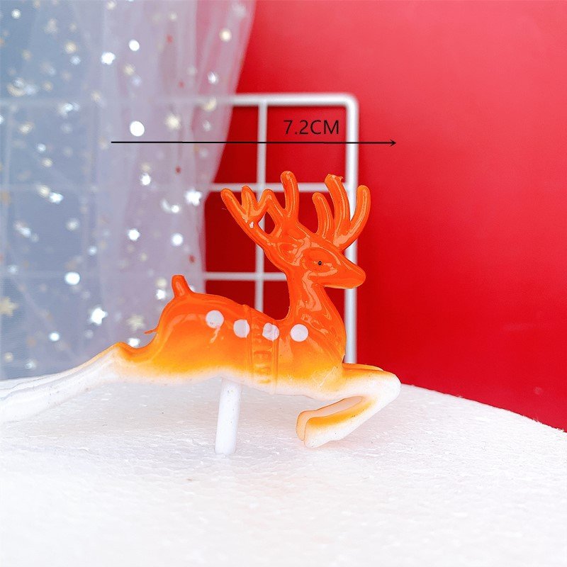 Christmas Cake Decorations Cake Toppers Santa Deer Star Tree Bell Garland Festive topper for Christmas Party Supplies