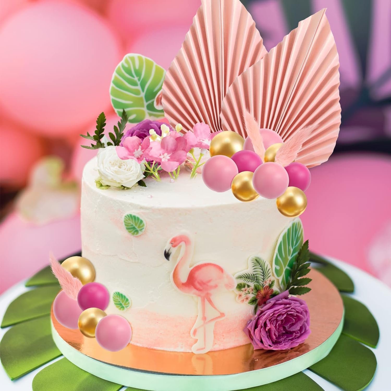 Boho Cake Topper Mini Balls Cake Toppers Foam Balloon Cake Toppers for Birthday Party Supplies
