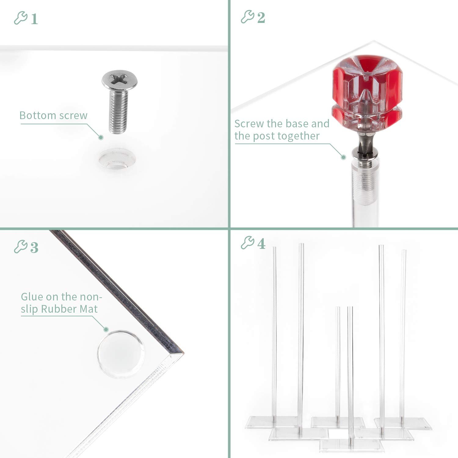 Factory wholesale 6 Pack Clear Doughnut Tower Holder for cake decorating supplies Acrylic Donut Stands for Party Decoration
