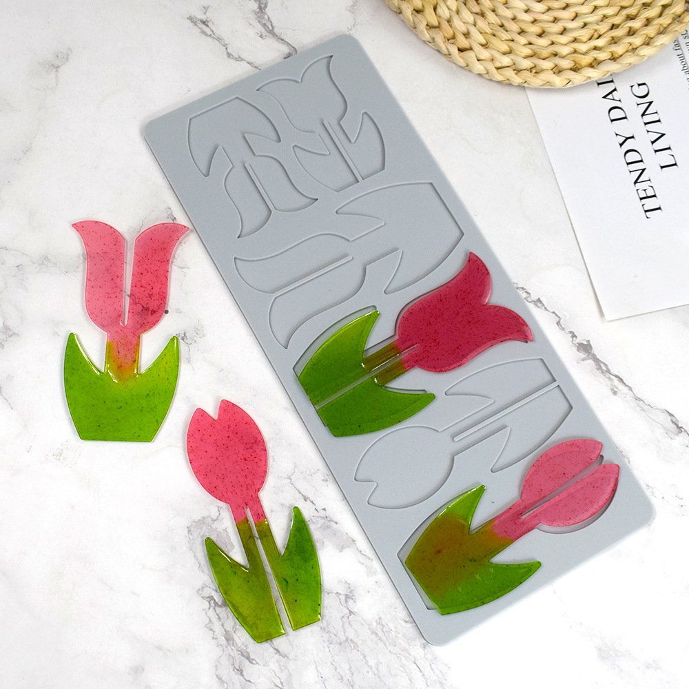 Early Riser 3D Tulip Lace Fondant Mat Dessert Tool Chocolate Mould Cake Baking Supplies Cake Decoration Silicone Mold