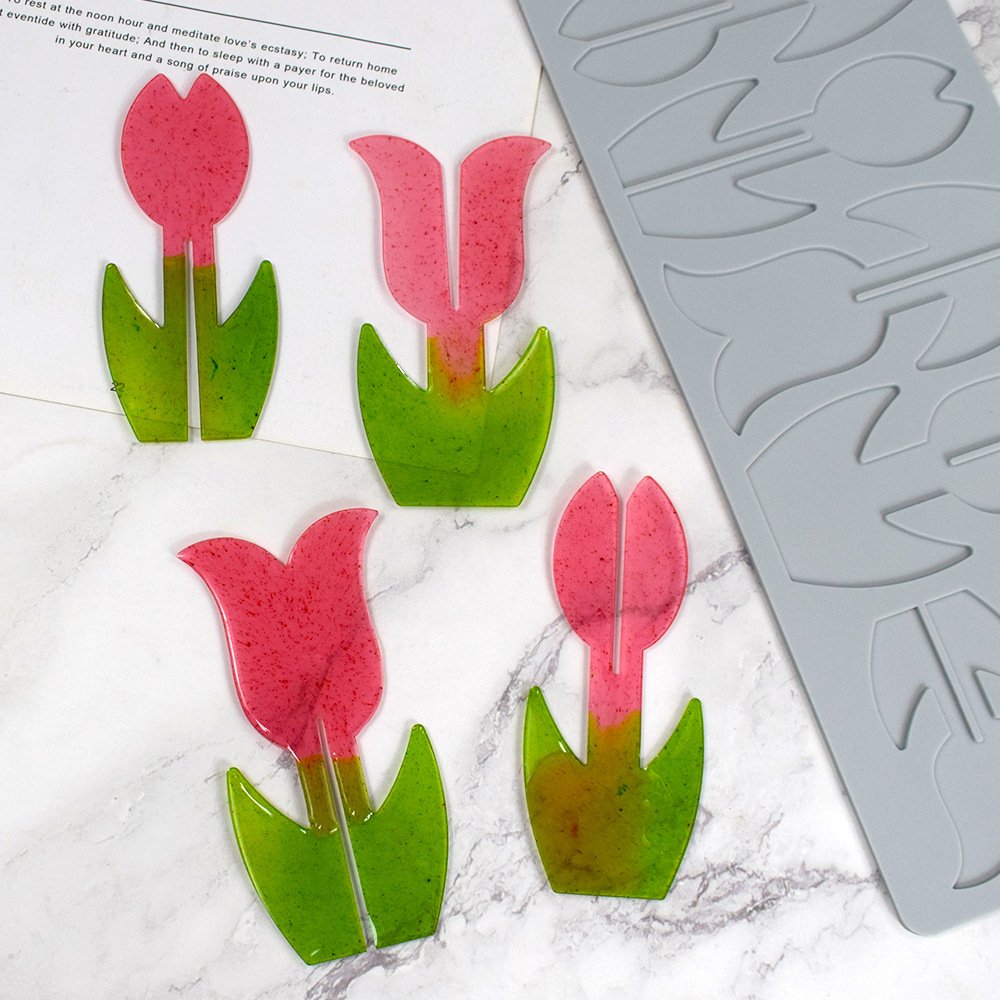 Early Riser 3D Tulip Lace Fondant Mat Dessert Tool Chocolate Mould Cake Baking Supplies Cake Decoration Silicone Mold