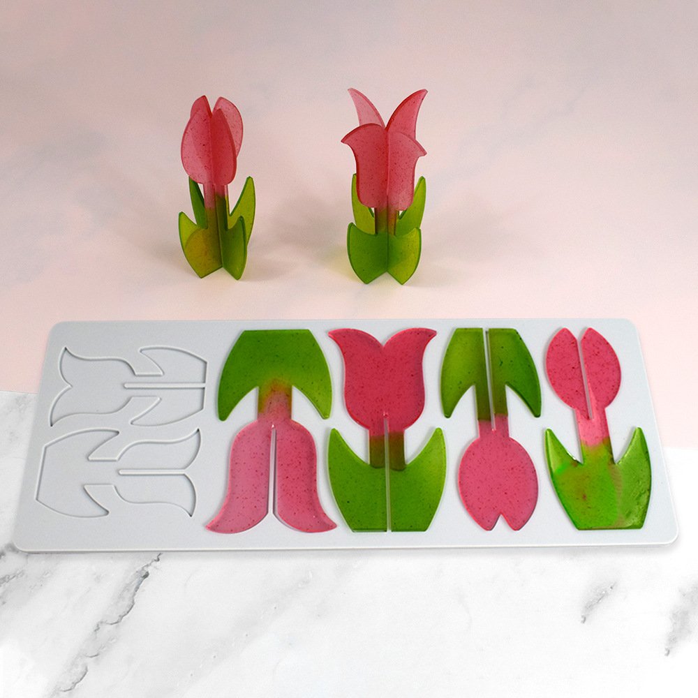 Early Riser 3D Tulip Lace Fondant Mat Dessert Tool Chocolate Mould Cake Baking Supplies Cake Decoration Silicone Mold