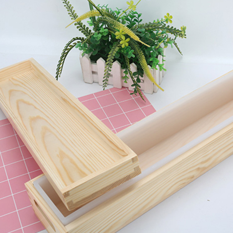 2200ML Silicone Soap Mould Rectangular Toast Loaf Mold With Wooden Box For Cake Decorating Supply Handmade Form Soap Making Tool