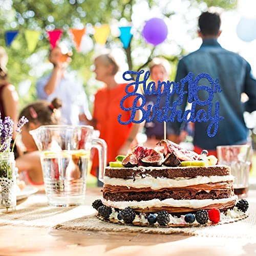 Birthday Party Decoration Supplies with Happy 16th Birthday Cake Topper for Kids Birthday Party Supply Set
