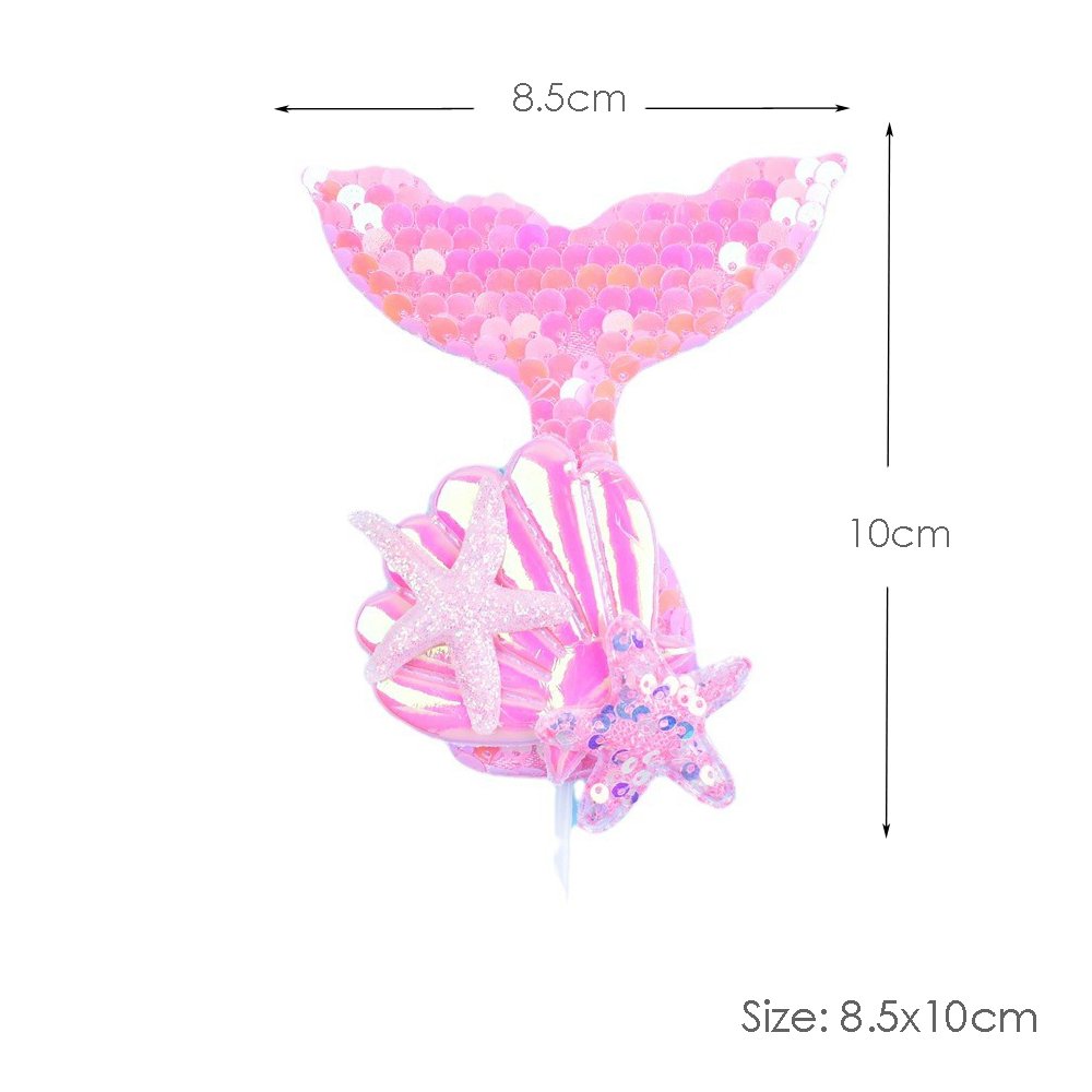 Fish Tail Cake Topper Decoration Cake Toppers for Happy Birthday Sea Beach Themed Party Decor Supplies