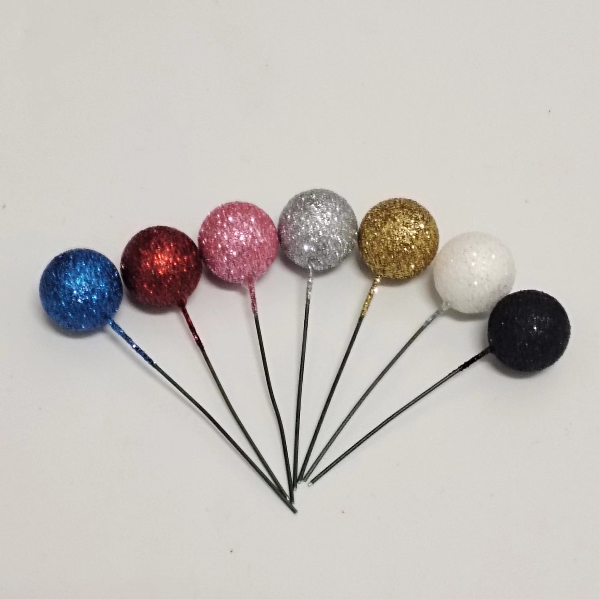 2024 hot selling ins style Faux glitter foam ball for birthday cake decorative for factory supplier wholesale
