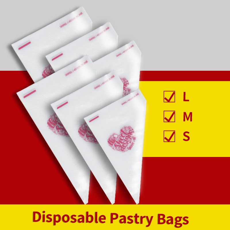 Cake Decorations Supplies Disposable Pastry Piping Bags Master Clear Plastic Cake Baking Icing Tools For Kitchen