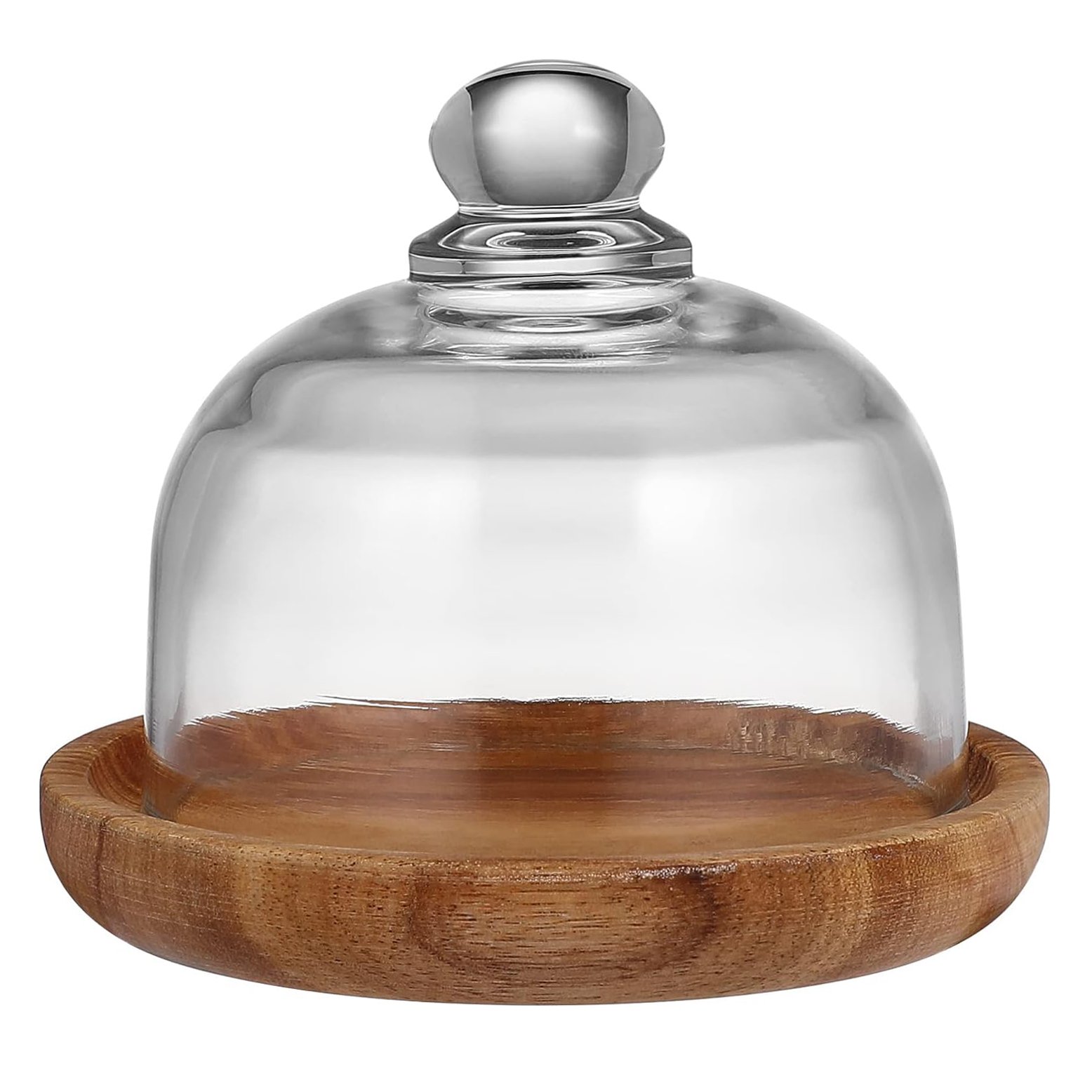 BAKEWARE DECORATIVE DESIGN POLISHED MANGO WOOD WITH GLASS CAKE TOOLS FOR RESTAURANT PARTIES CAKE STAND