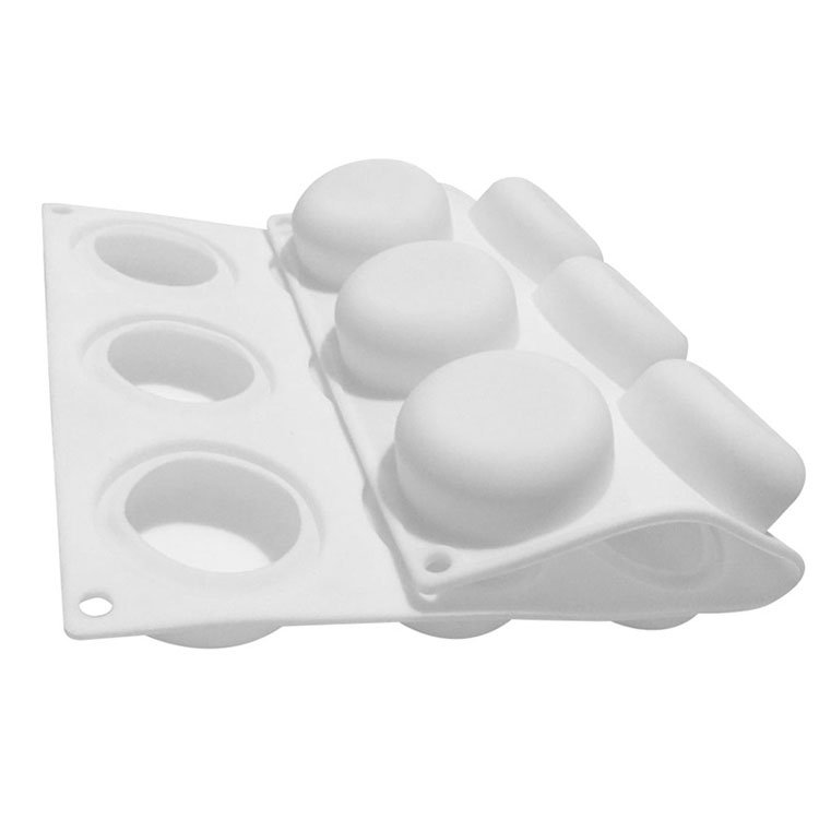 YS DIY Round Invagination Mousse Candle Soap Silicone Mold Baking Macaron Decorating Dessert Pastry Chocolate Handmade Making