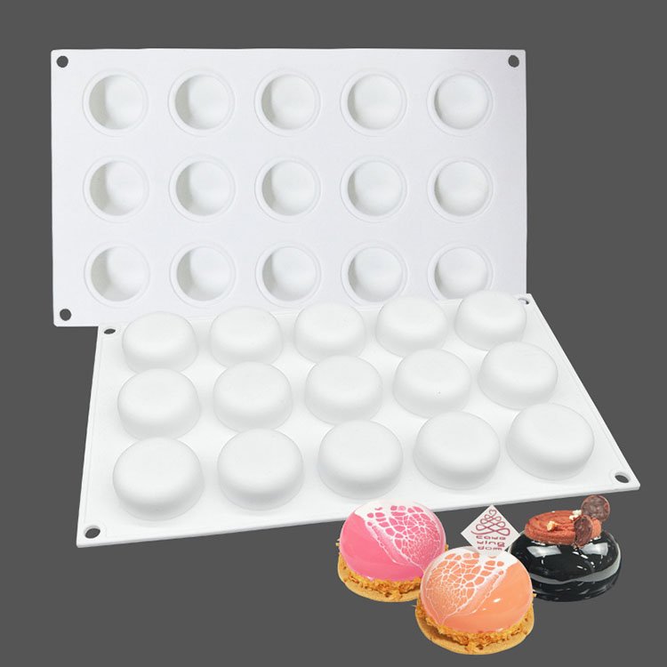 YS DIY Round Invagination Mousse Candle Soap Silicone Mold Baking Macaron Decorating Dessert Pastry Chocolate Handmade Making