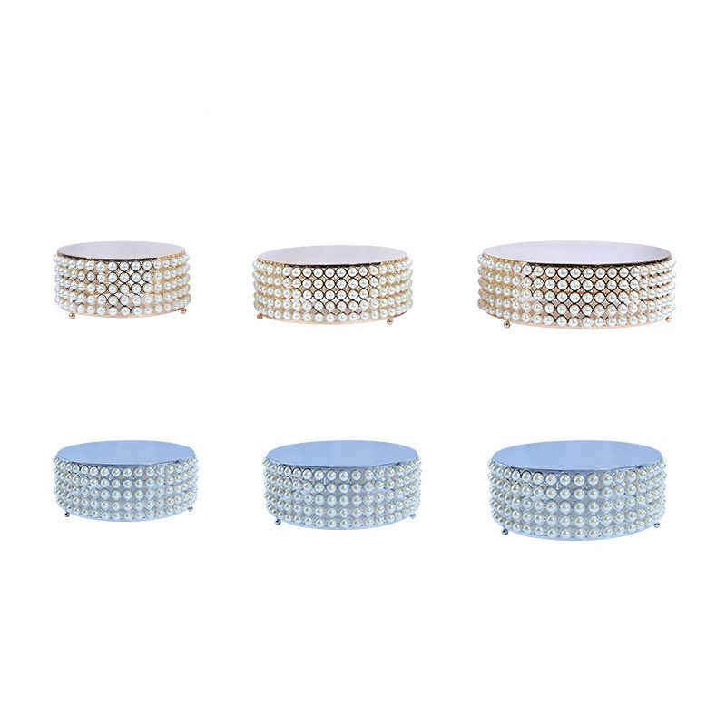 China Supplies Handmade Decorative Muffin Cupcake Display Tray Pearl Cake Tools Wedding Cake Stands