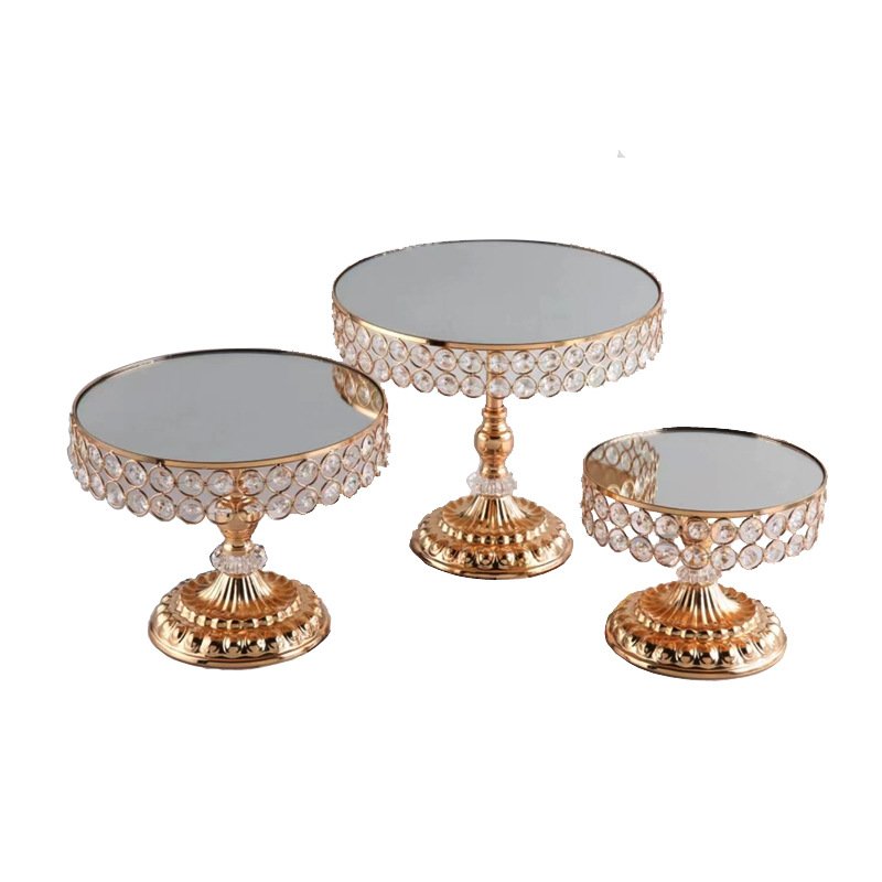 3pcs set Crystal Clear Cake Display dessert stands for baking Wedding party accessories cakes stand