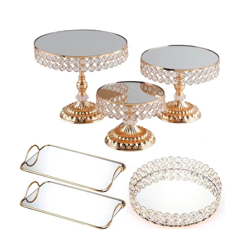 3pcs set Crystal Clear Cake Display dessert stands for baking Wedding party accessories cakes stand