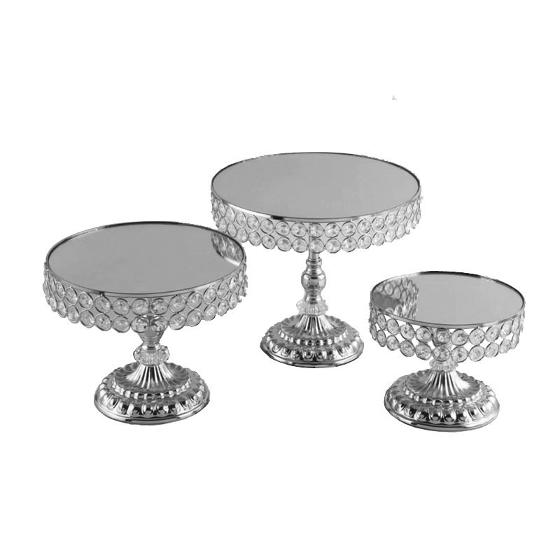 3pcs set Crystal Clear Cake Display dessert stands for baking Wedding party accessories cakes stand