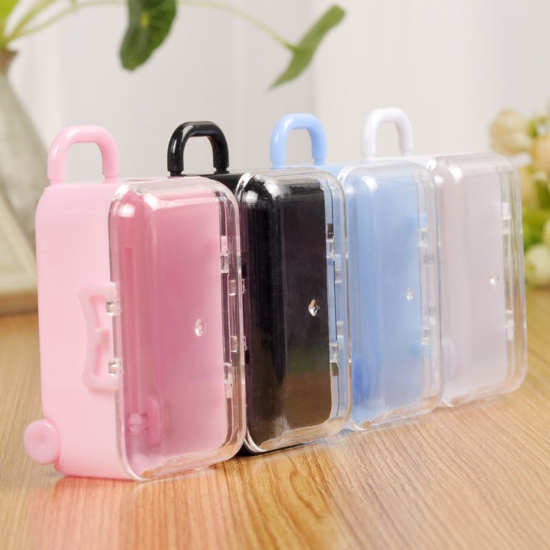 Hot Sell High Quality NEW plastic luggage mini suitcase candy box DIY creative children storage box